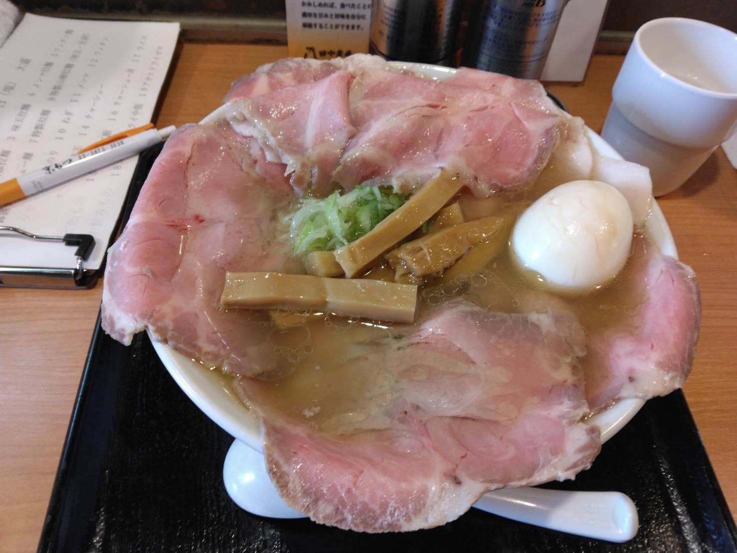 江東区亀戸、亀戸拉麺さん：特製塩2
